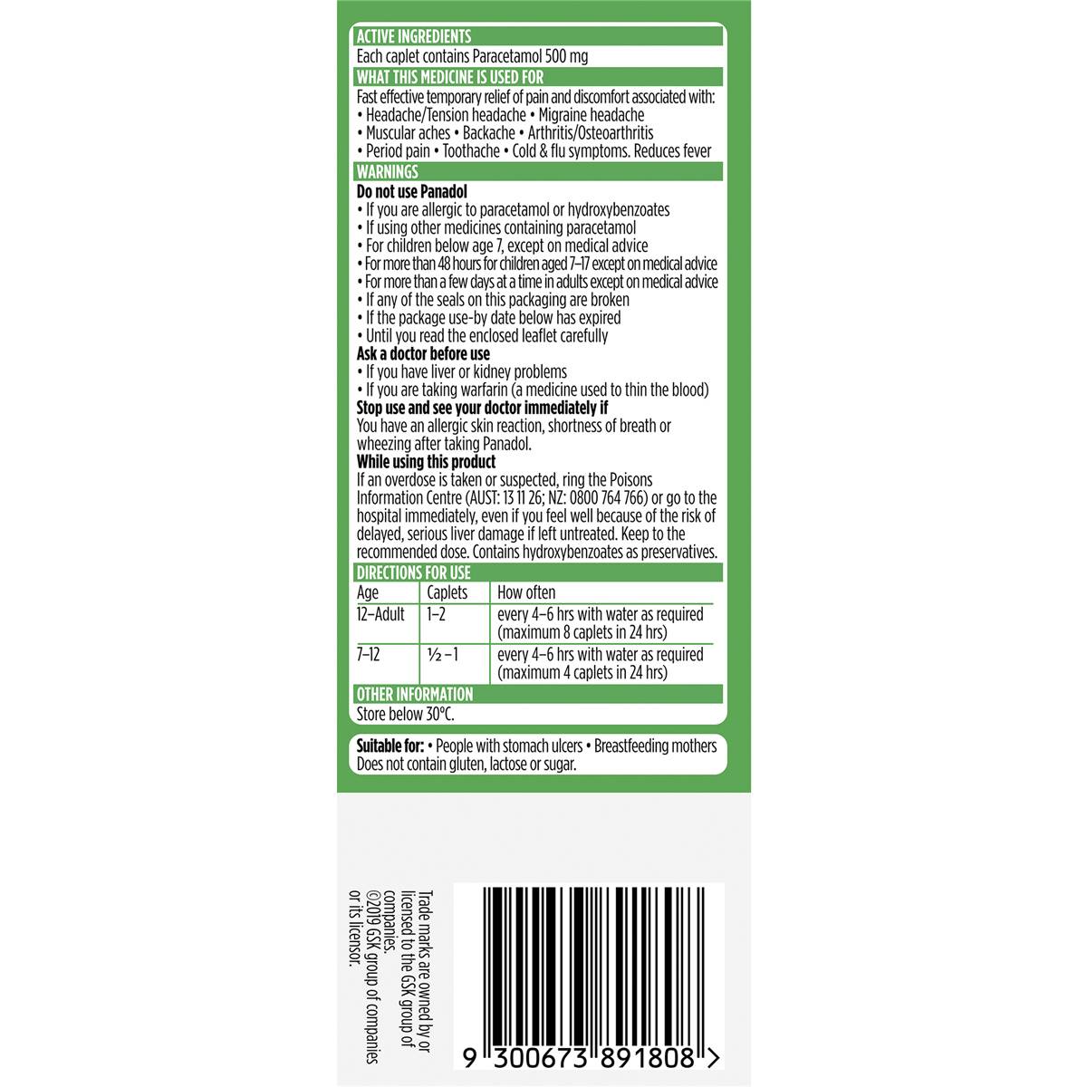 panadol rapid 20 caplets australia version daftar harga panadol rapid 20 caplets australia version daftar harga