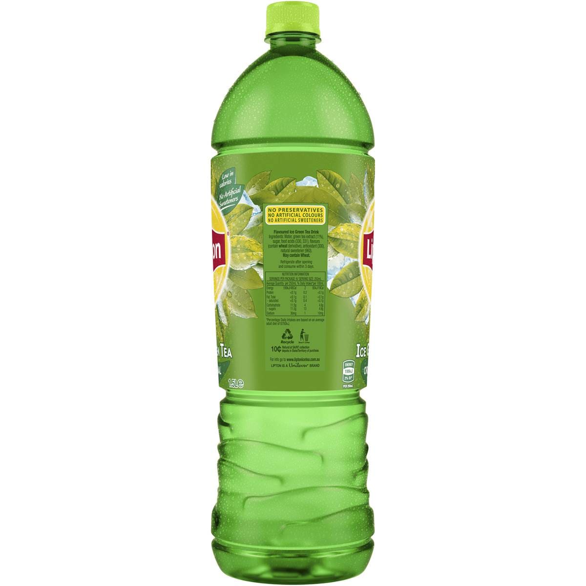 Lipton Ice Tea Green Tea Original Iced Tea Bottle 1.5l Woolworths