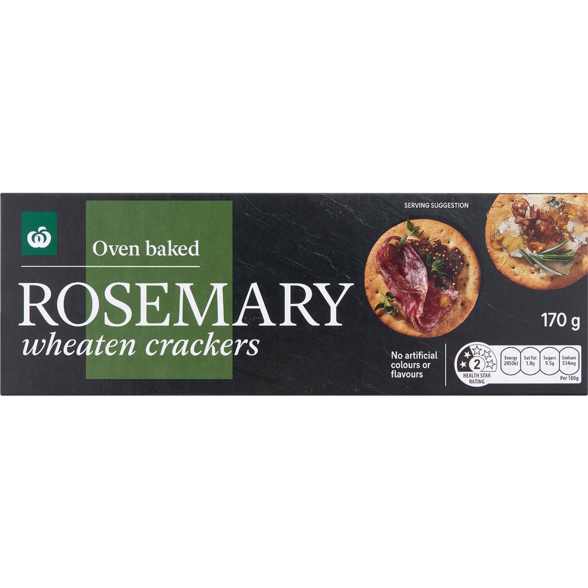 Woolworths Rosemary Wheaten Crackers 170g Woolworths