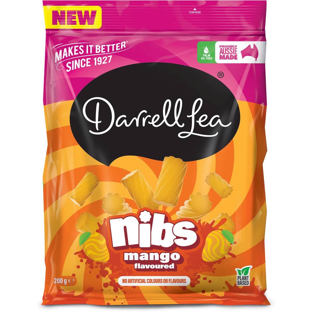 Darrell Lea Nibs Mango Flavoured