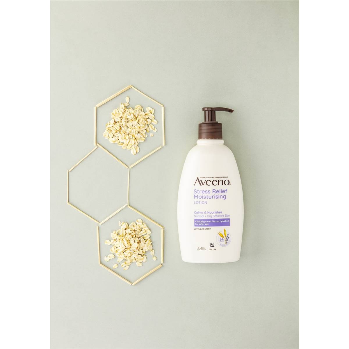 Aveeno Stress Relief Moisturising Body Lotion Sensitive Skin 354ml