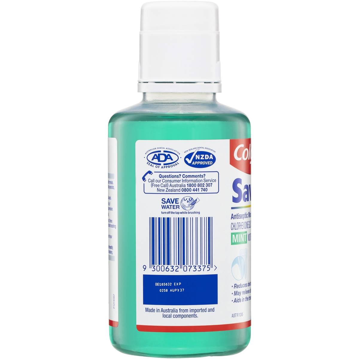 Colgate Mouthwash Mint Savacol Antiseptic 300ml Woolworths
