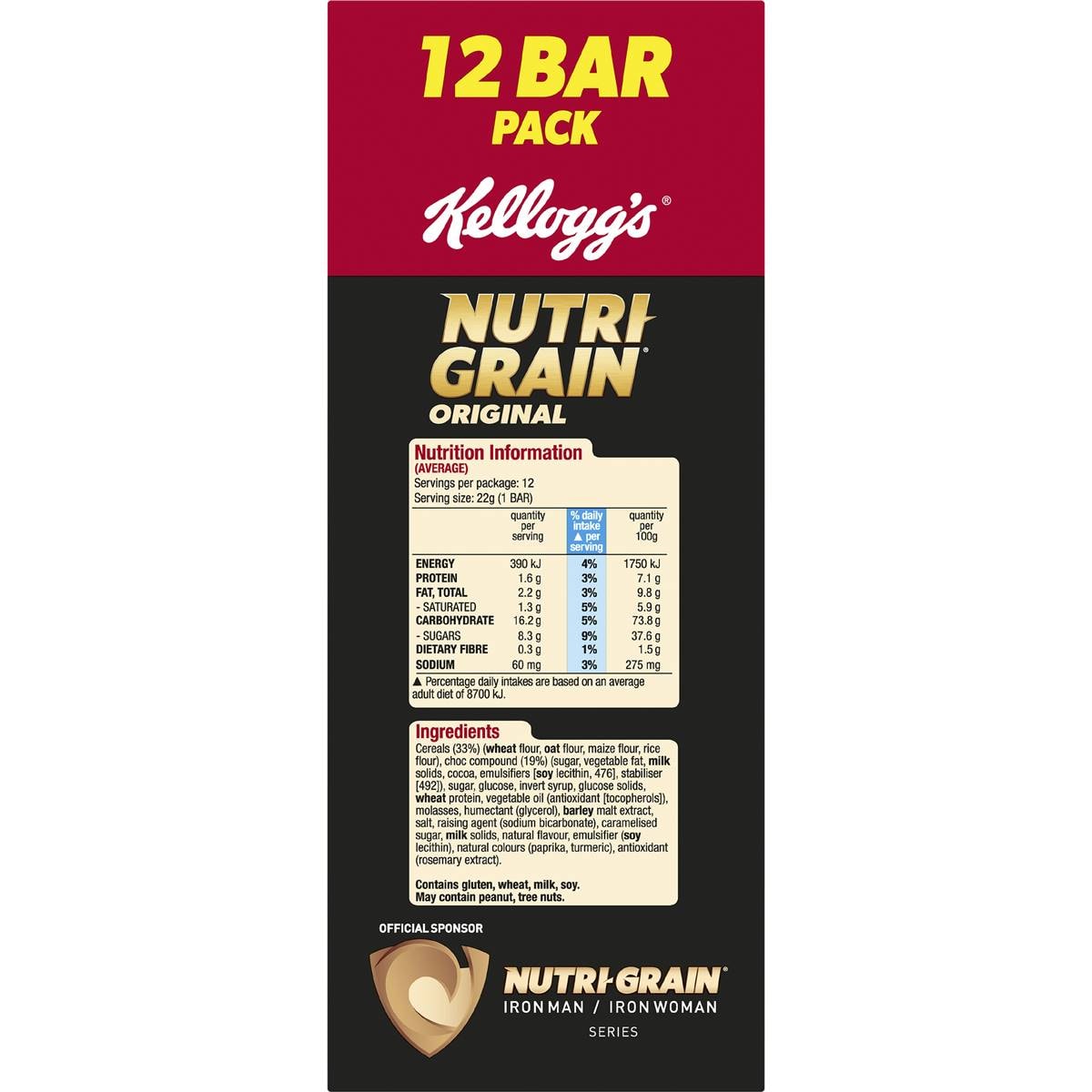 Kellogg's Nutri Grain Bars Original 12 Pack Woolworths