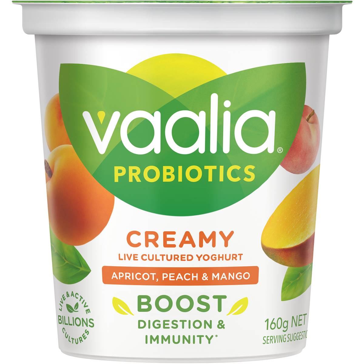 Vaalia Apricot Mango Peach Yoghurt 160g Woolworths