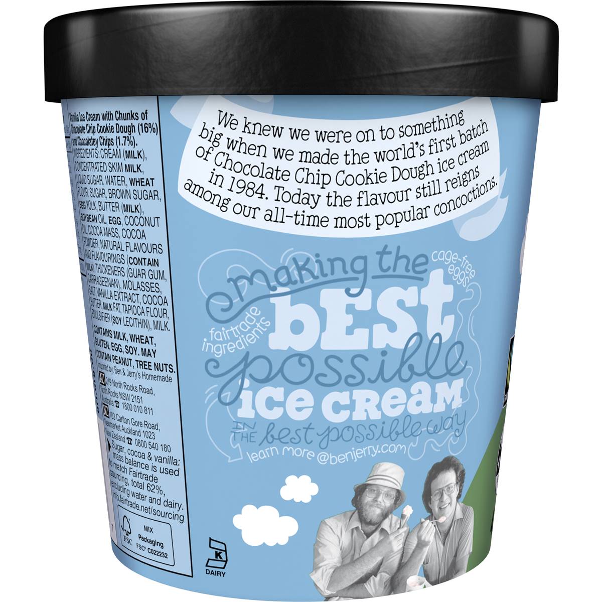 Ben & Jerry's Ice Cream Tub Chocolate Chip Cookie Dough 458ml | Woolworths