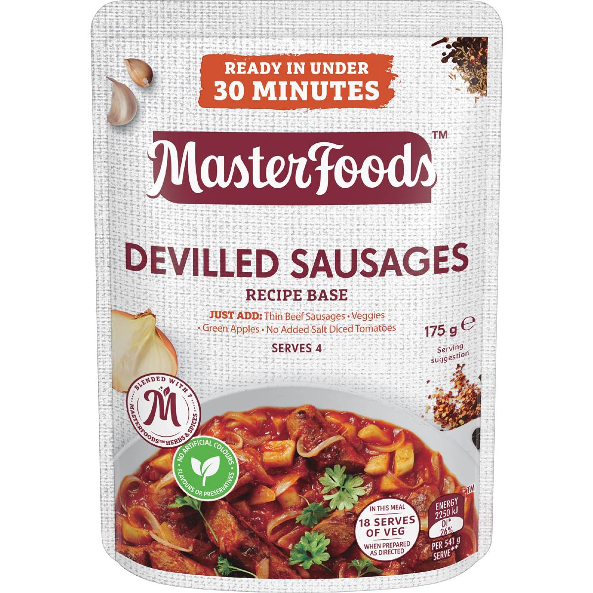 Masterfoods Devilled Sausages Recipe Base 175g Woolworths
