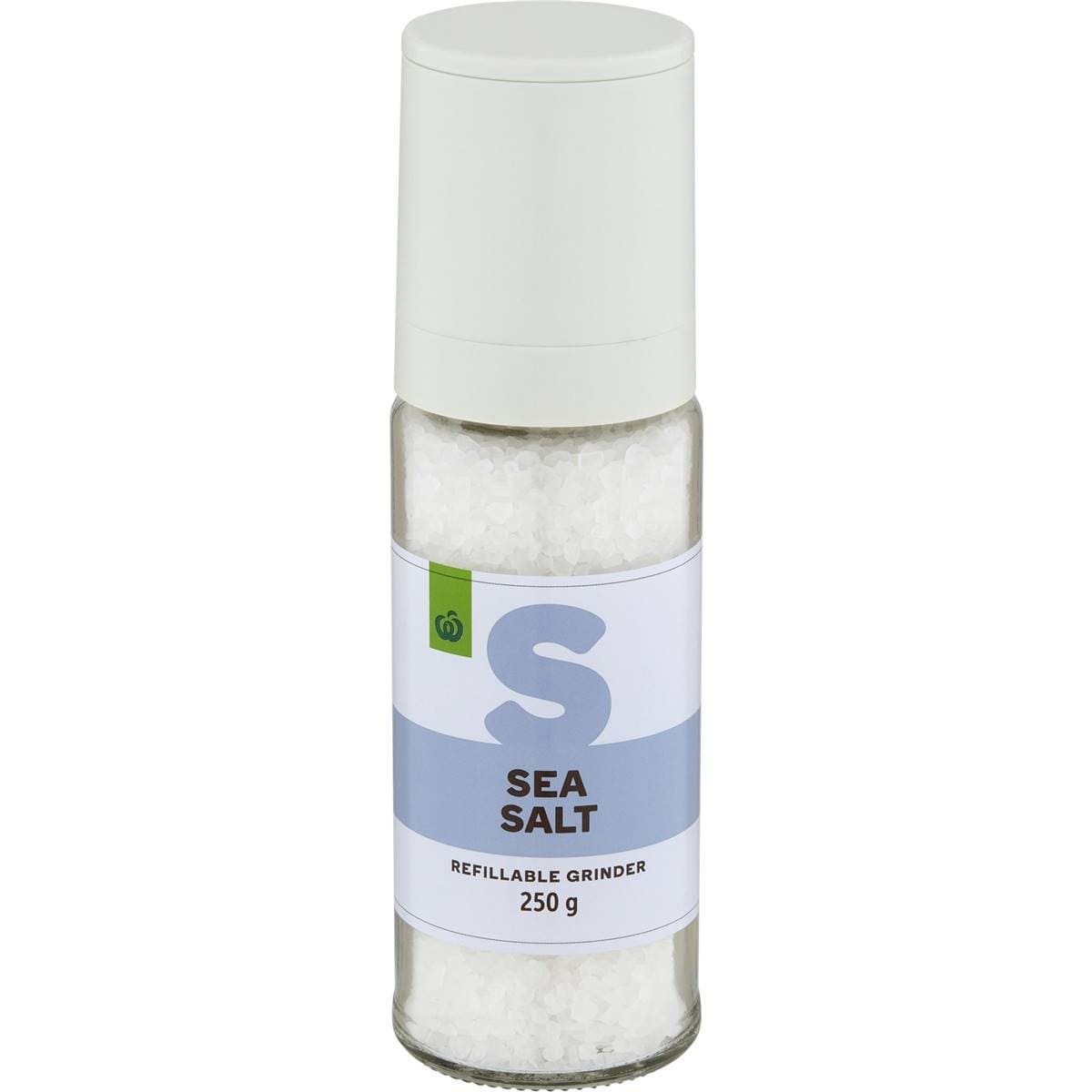 Woolworths Sea Salt Refillable Grinder 250g Woolworths