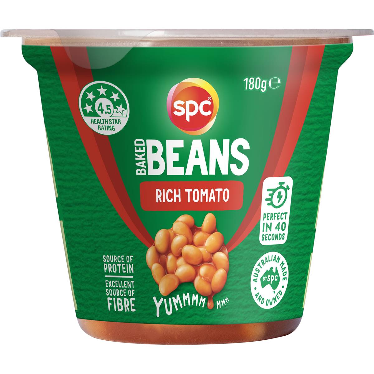 Spc Baked Beans Rich Tomato Snack Pot 180g Woolworths