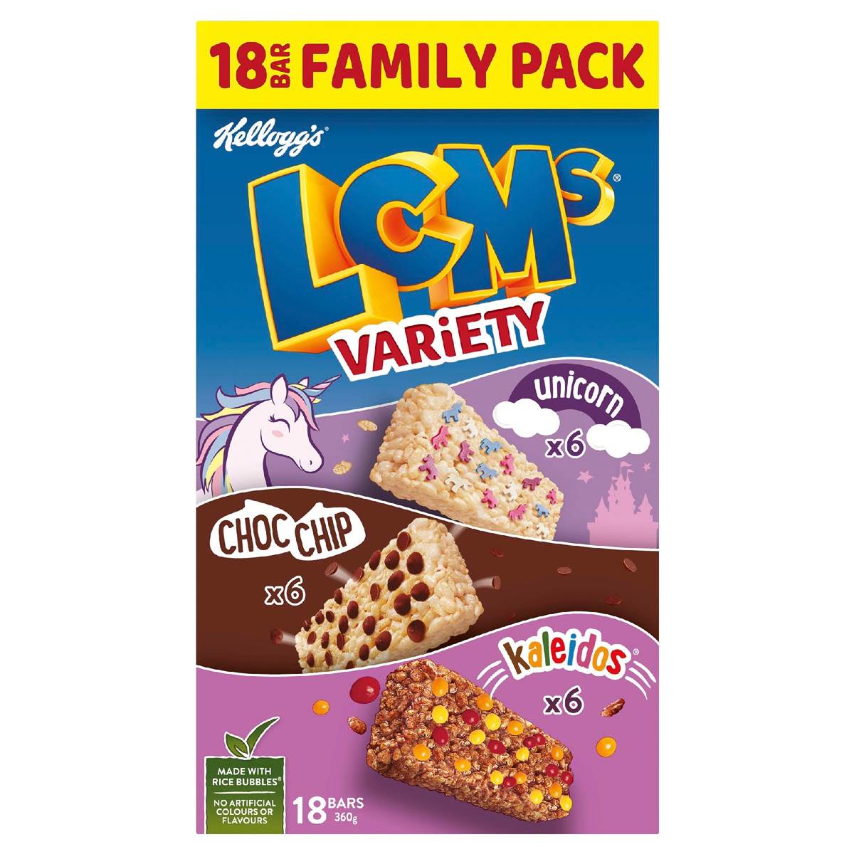 Kellogg's Lcms Variety Family Pack Bars 18 Pack Woolworths