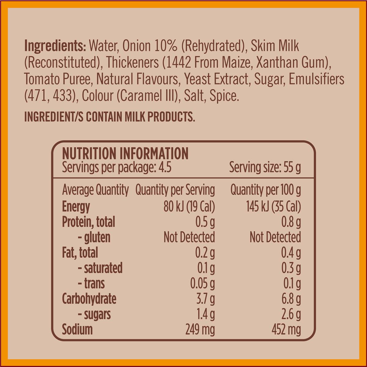 Gravox Brown Onion Family Pack Liquid Gravy Pouch 250g Woolworths