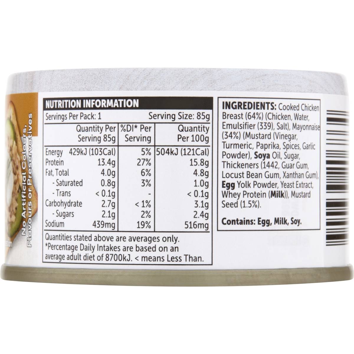Woolworths Chicken Mustard Mayo 85g Woolworths