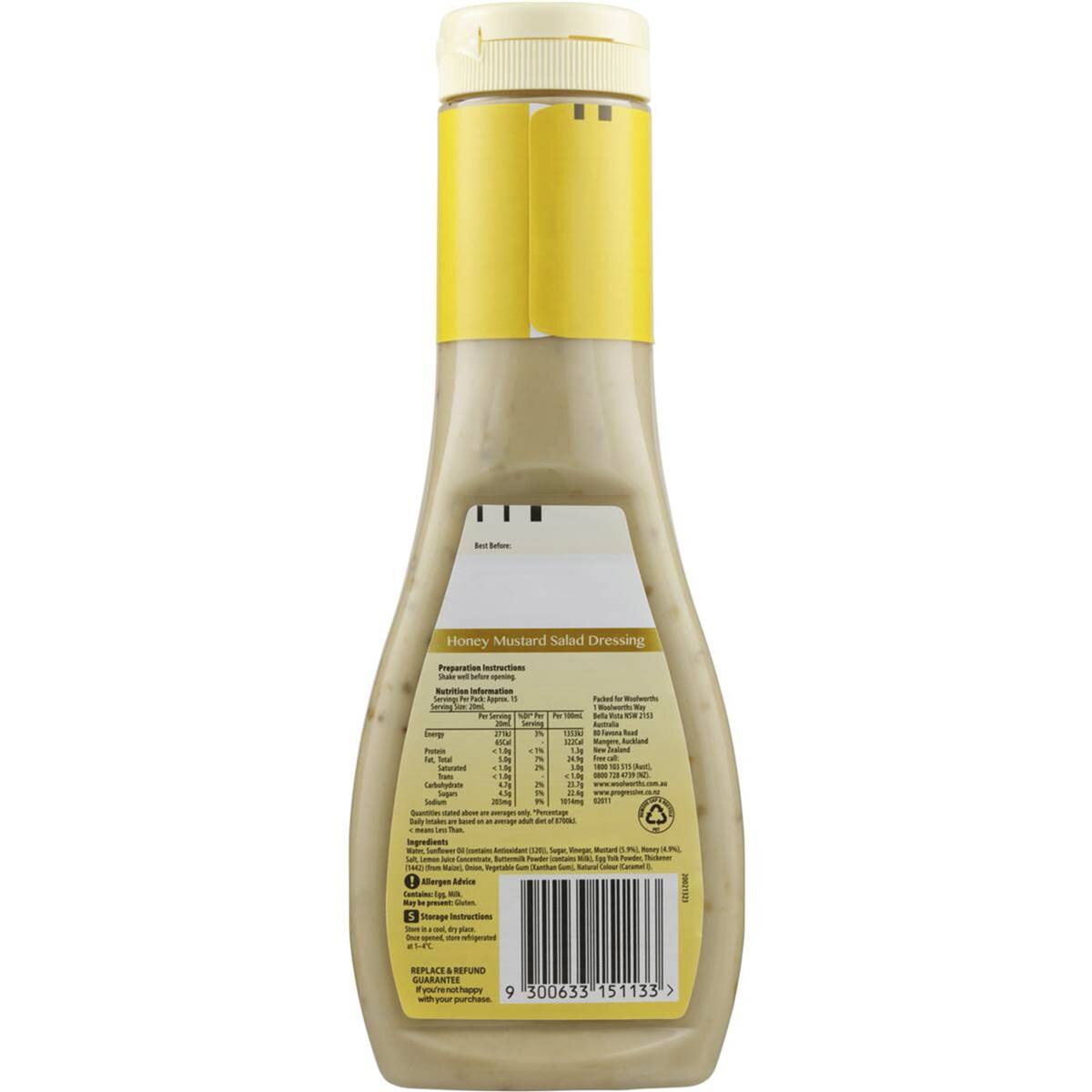 Select Dressings Honey Mustard 300ml Woolworths 0743