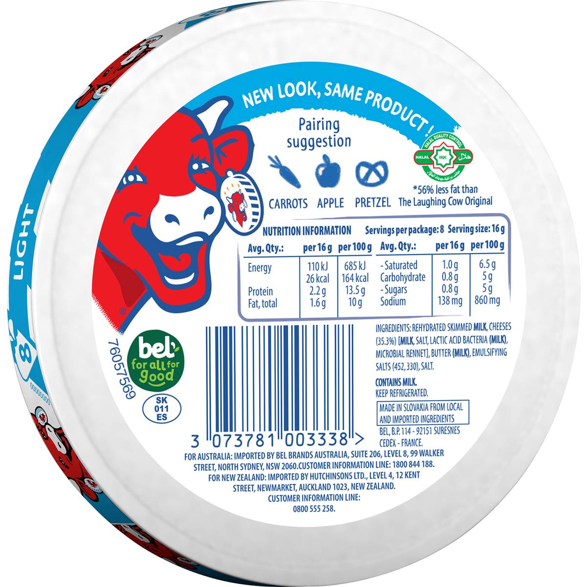 Laughing Cow Cheese Light 128g | Woolworths