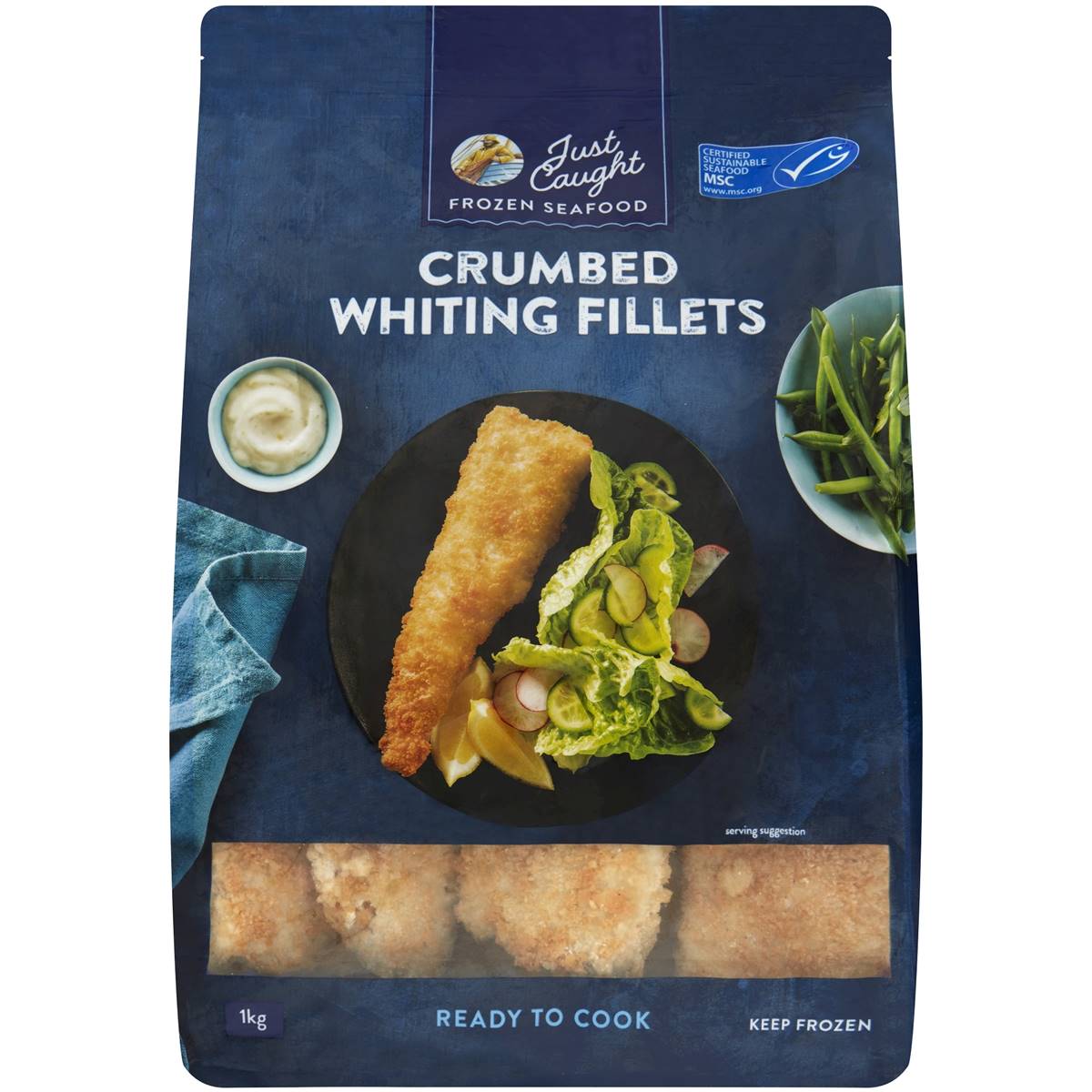 Just Caught Whiting Fillets Crumbed 1kg Woolworths