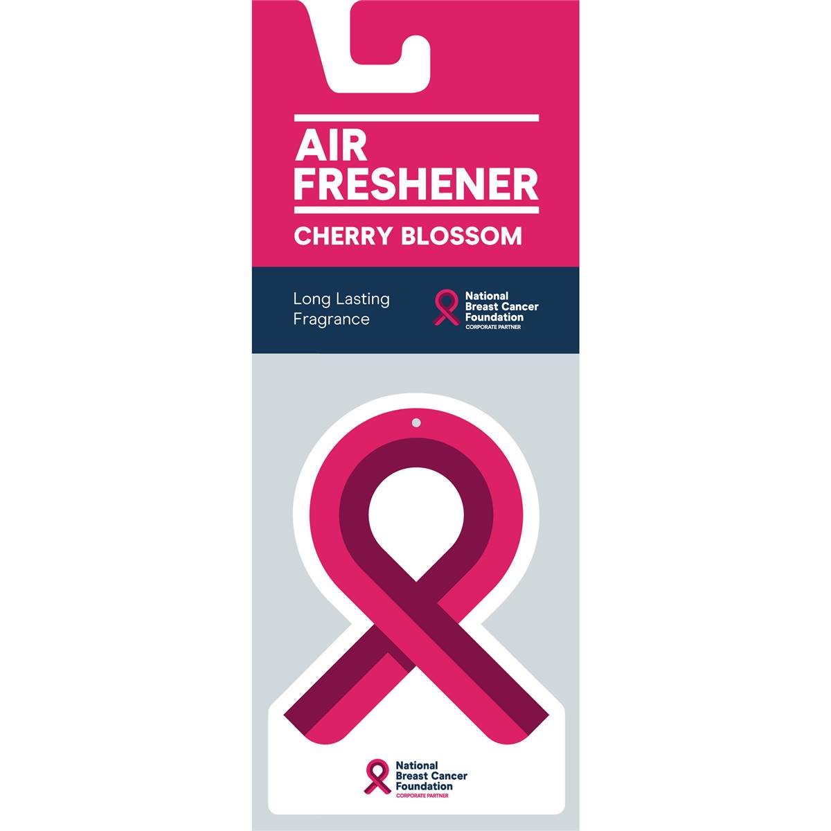 Pink Ribbon Air Freshener Summer Breeze