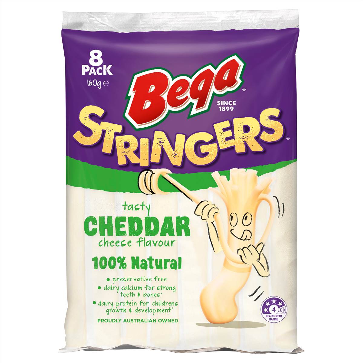 Bega Cheese Snack Stringers Cheddar 160g | Woolworths