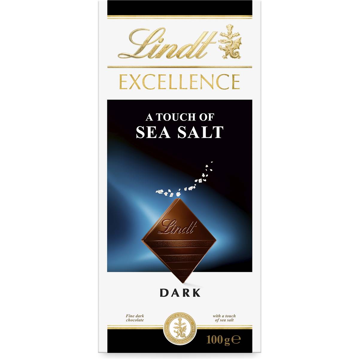 Lindt Excellence Sea Salt Dark Chocolate Block