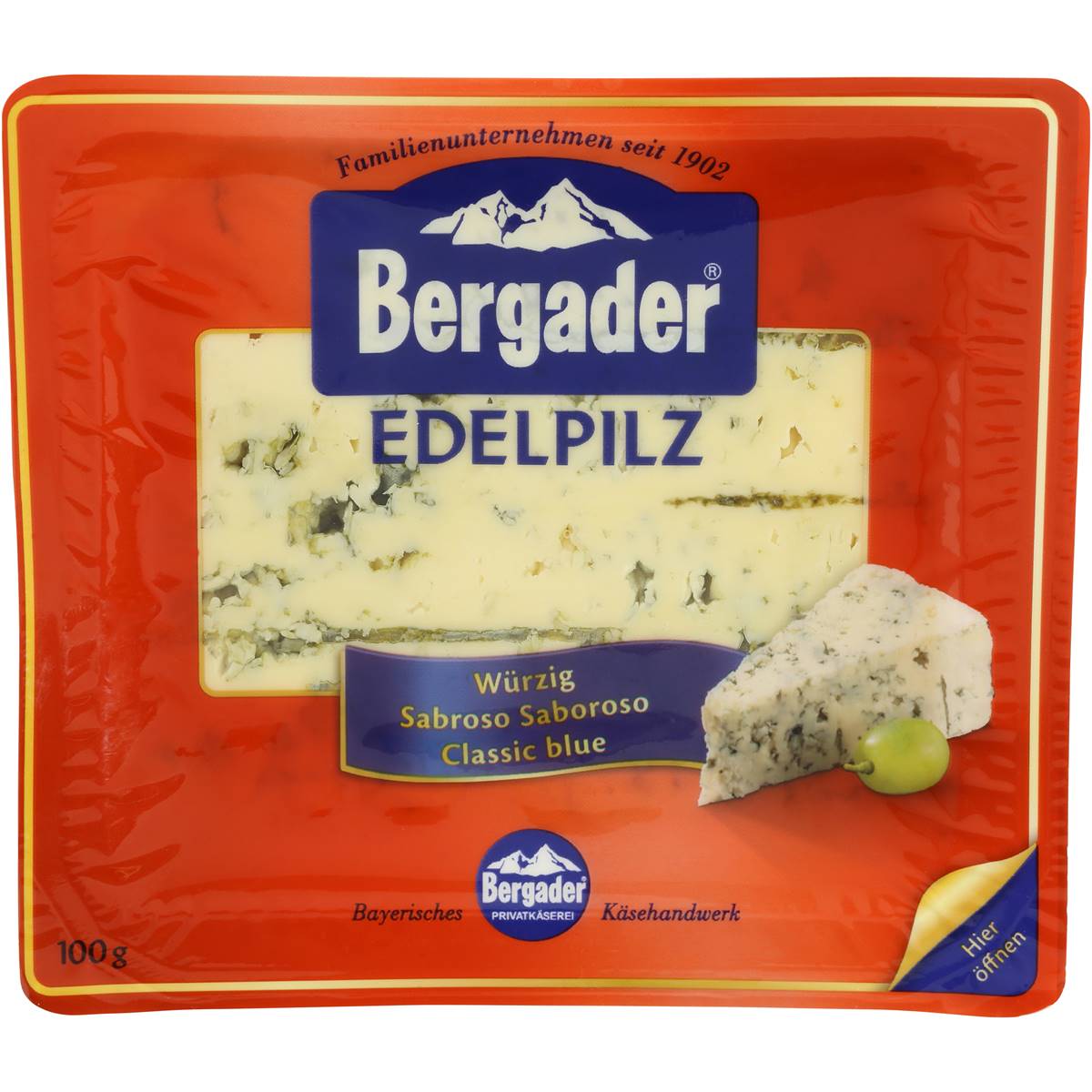 Bergader Bavarian Blue Cheese 100g Woolworths