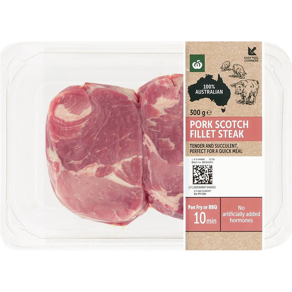 Woolworths Pork Scotch Fillet Steak 300g Woolworths