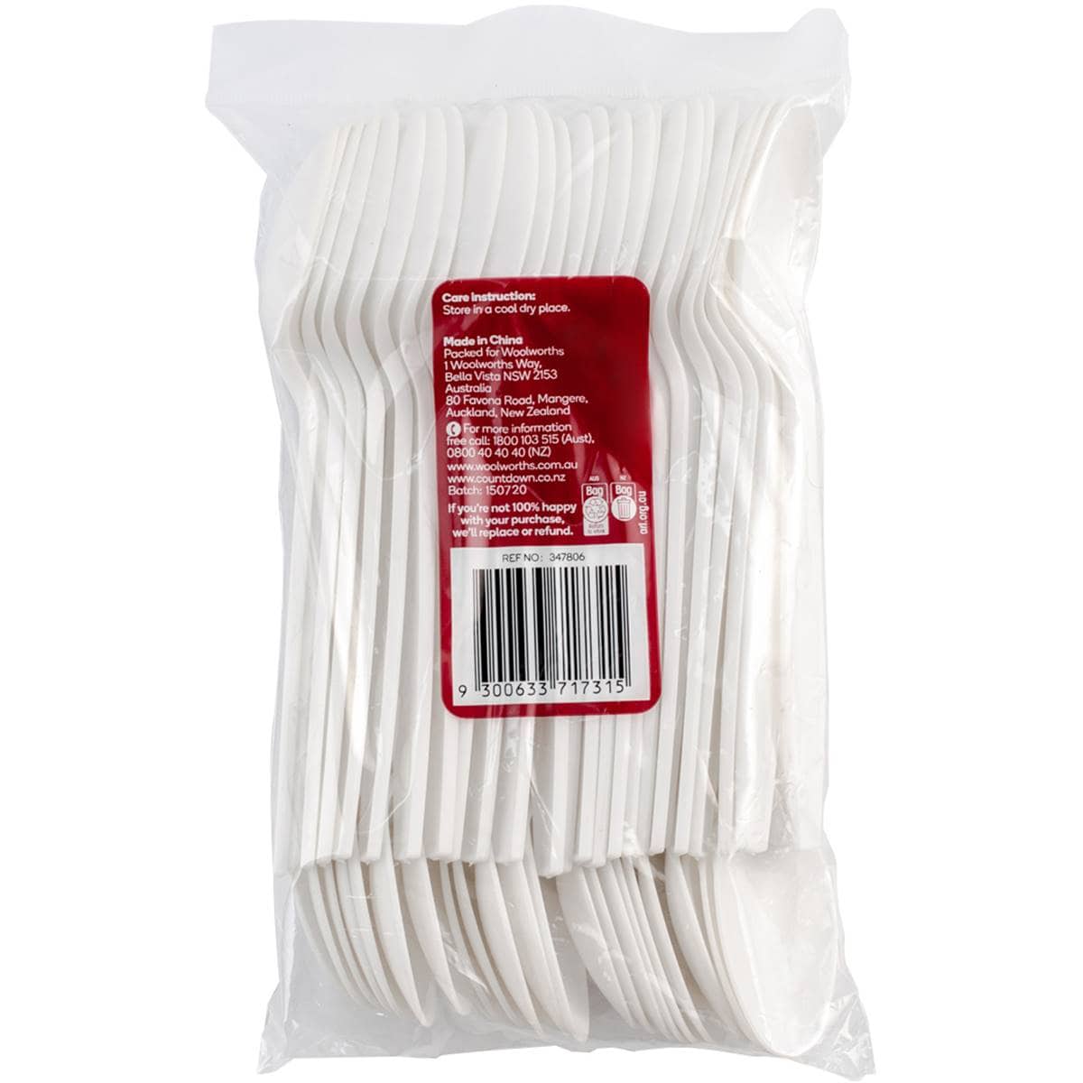 Essentials Plastic Dessert Spoons 50 Pack Woolworths