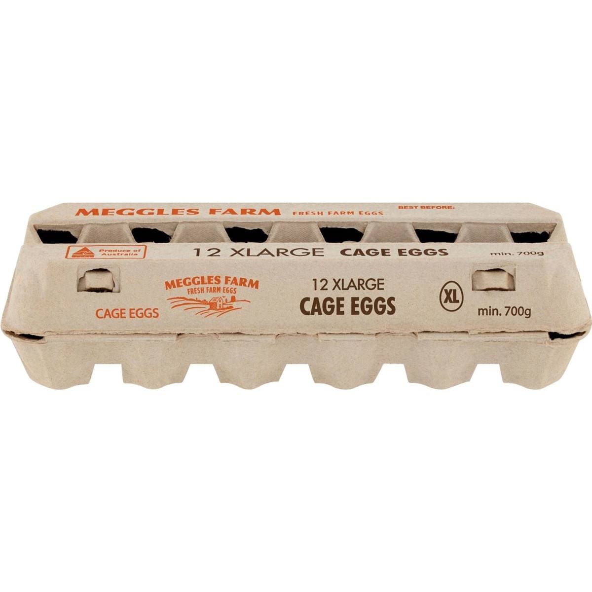 Meggles Farm 12 X Large Cage Eggs 700g Woolworths