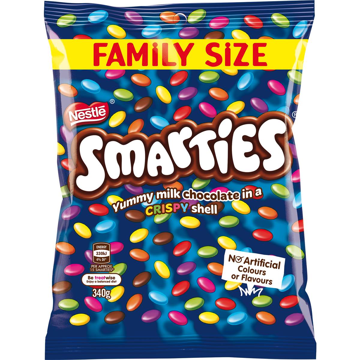 Nestle Smarties Family Size 340g bag | Woolworths