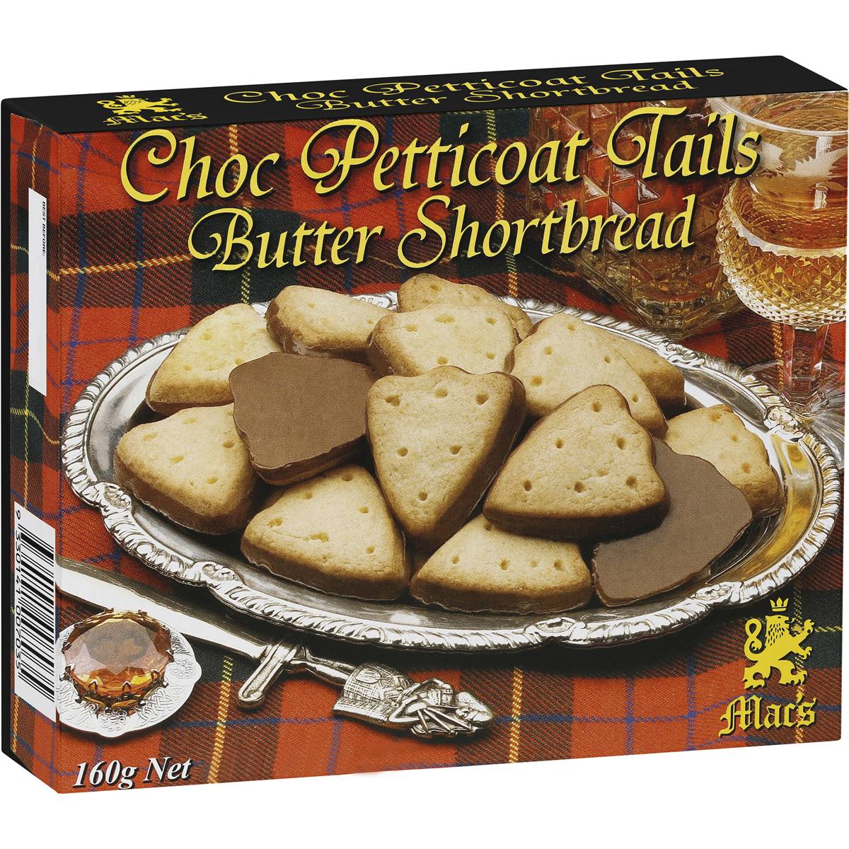 Macs Traditional Shortbread Choc Petticoats 160g | Woolworths