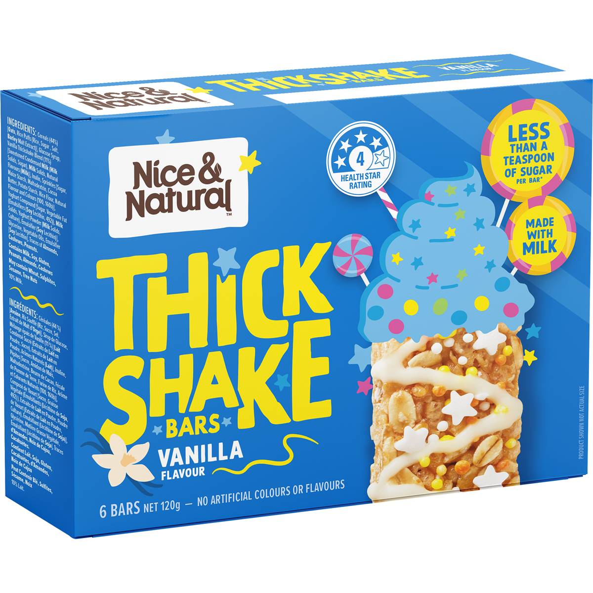 Nice & Natural Thickshake Bars Vanilla 6 Pack Woolworths
