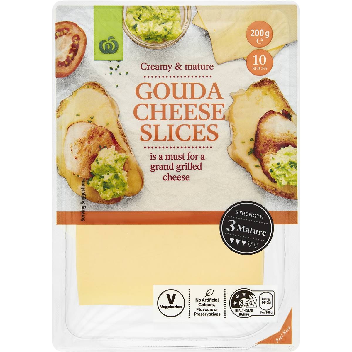 Woolworths Gouda Cheese Slices 200g Woolworths