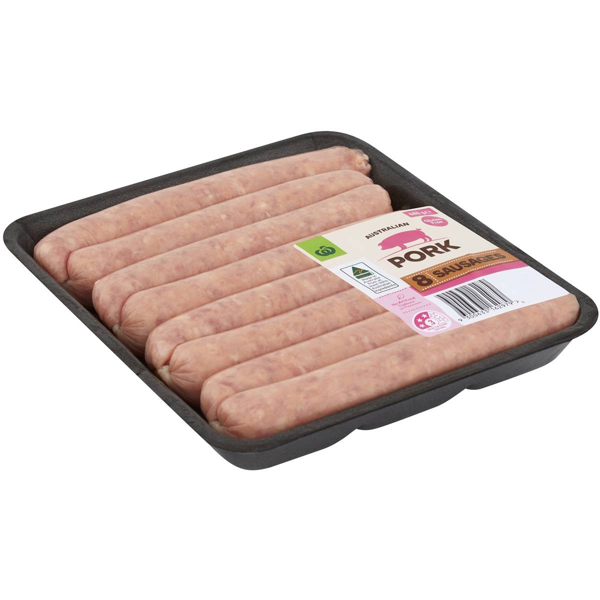 Woolworths Aussie Pork Sausages 680g Woolworths