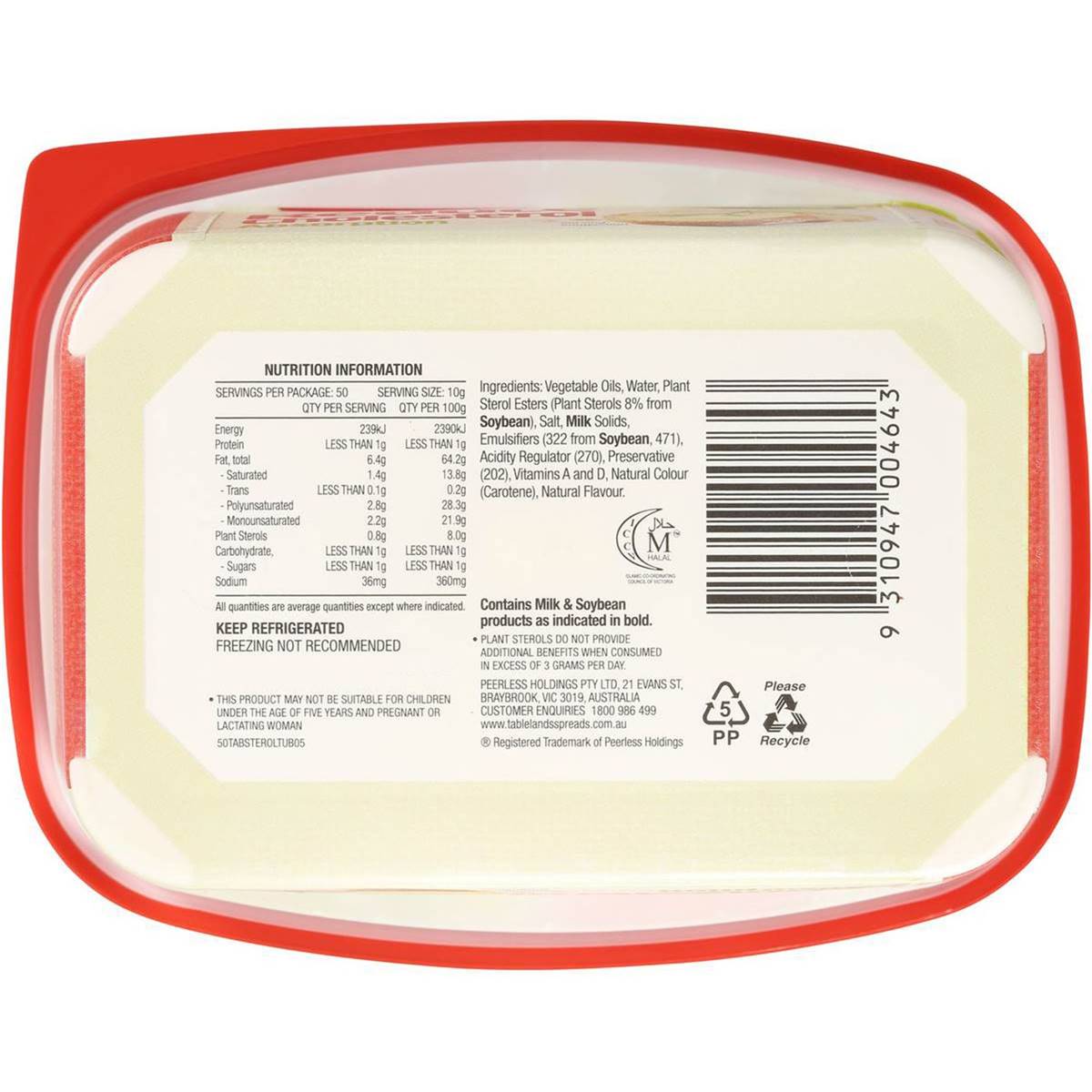 Tablelands Health Smart Reduced Cholesterol Spread 500g Woolworths