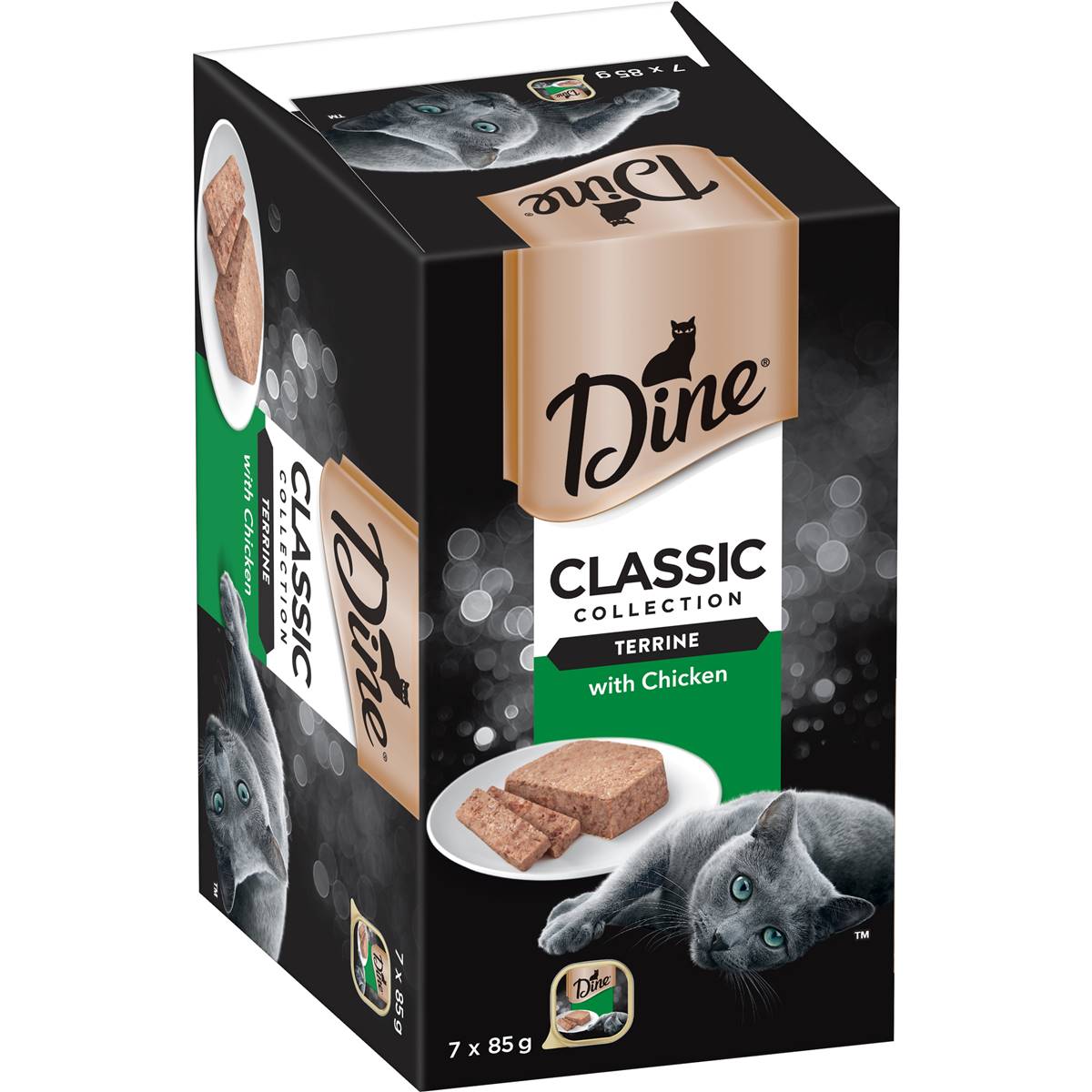 Dine Wet Cat Food Classic Terrine With Chicken Tray 7 Pack Woolworths