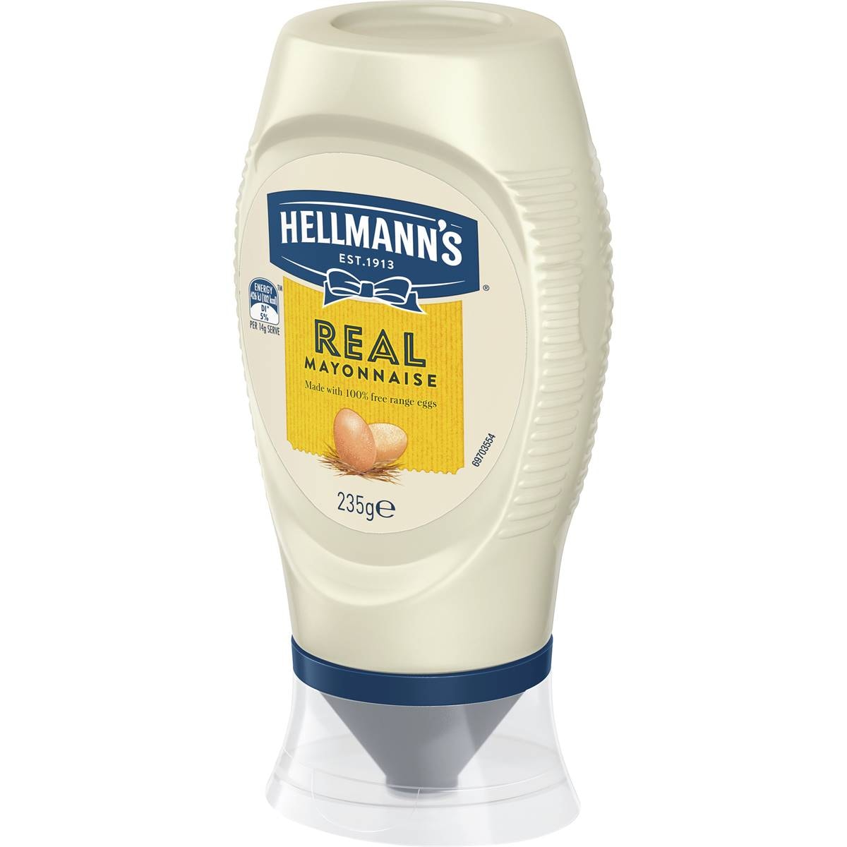 Hellmann's Real Mayonnaise Squeeze Bottle 235g Woolworths