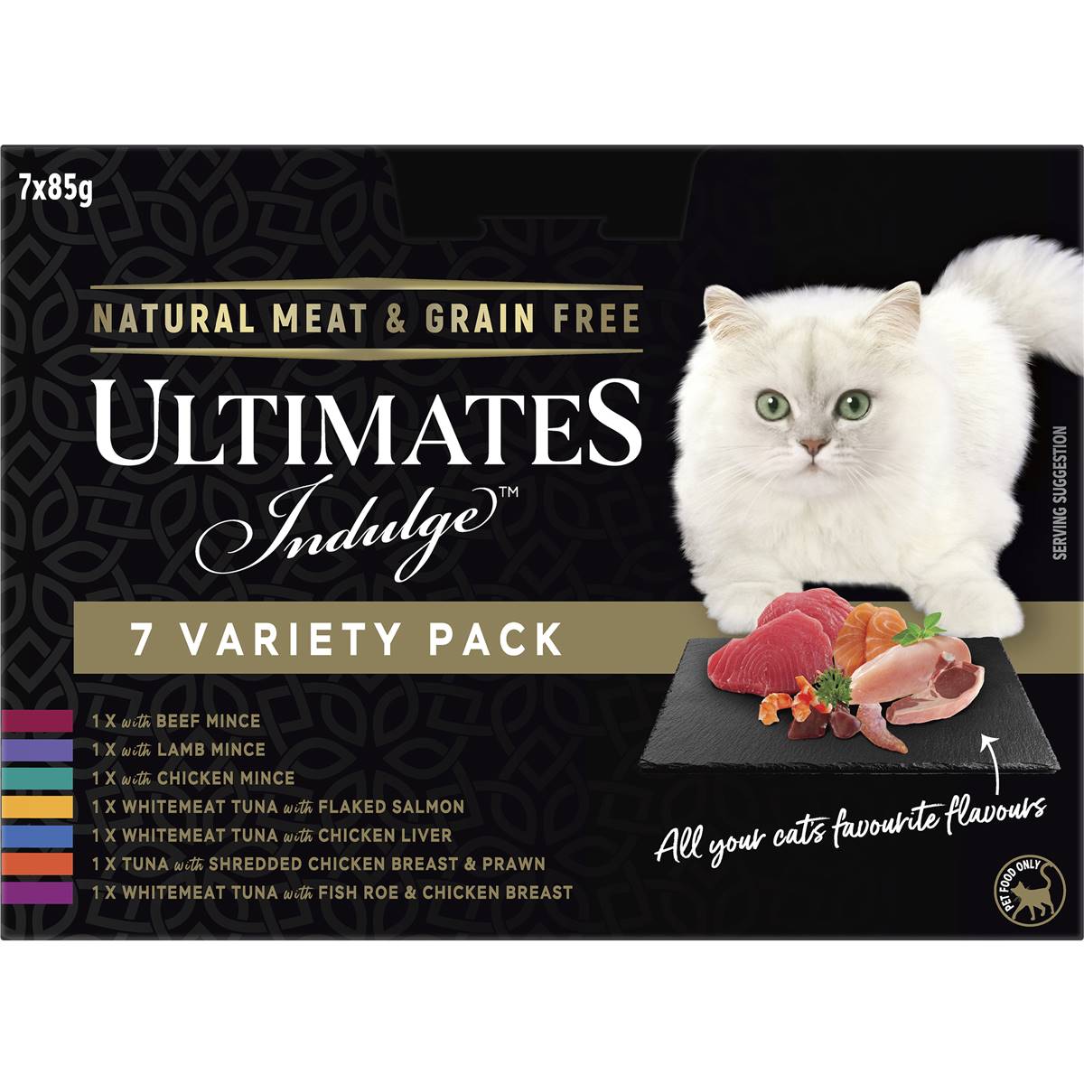 Ultimates Indulge Adult Cat Food Variety Pack 7x85g Woolworths