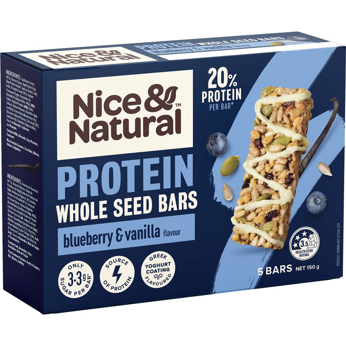 Nice & Natural Blueberry & Vanilla Yogurt Drizzle Bars