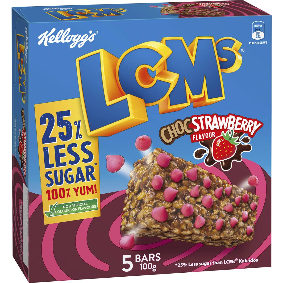 Kellogg's Lcm's 25% Less Sugar Choc Strawberry Bars