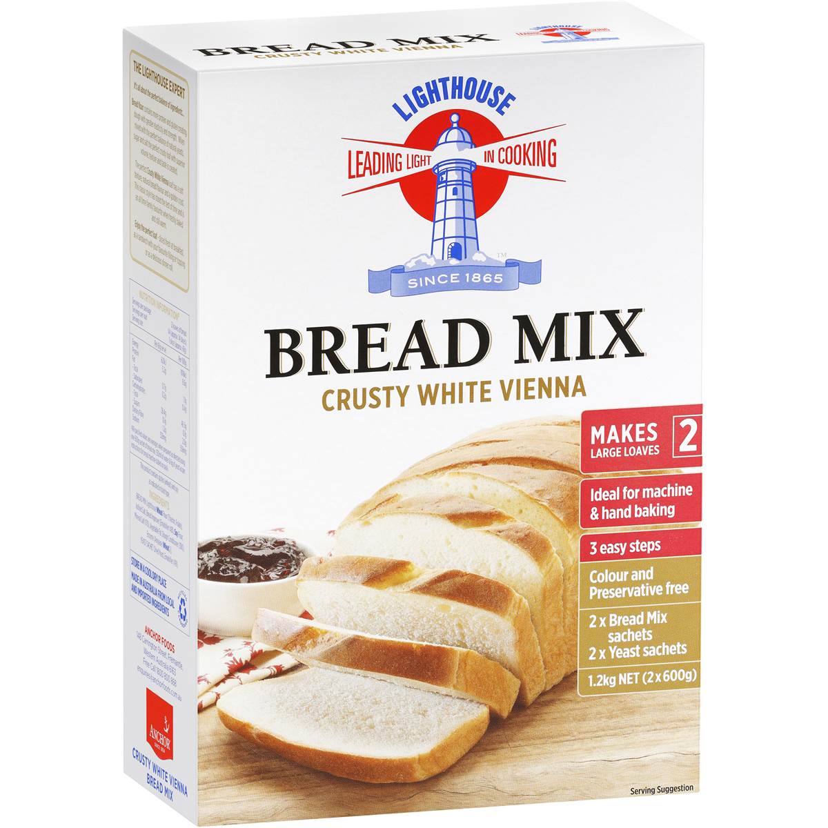 Lighthouse Crusty White Vienna Bread Mix 1.2kg | Woolworths