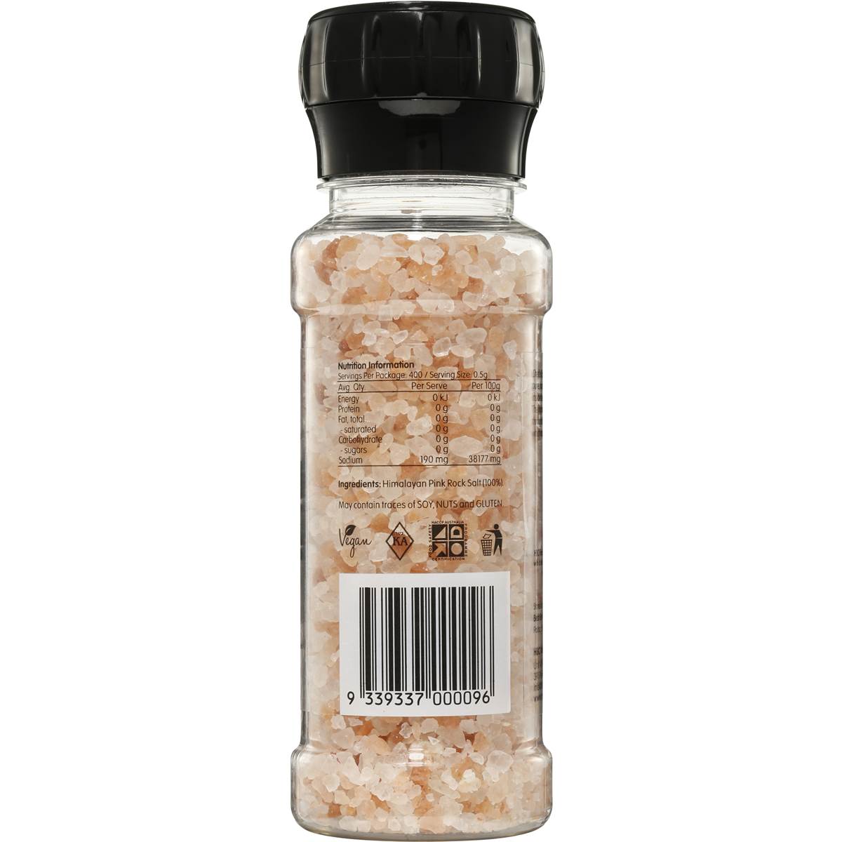 Chef's Choice Himalayan Pink Rock Salt Grinder 200g Woolworths