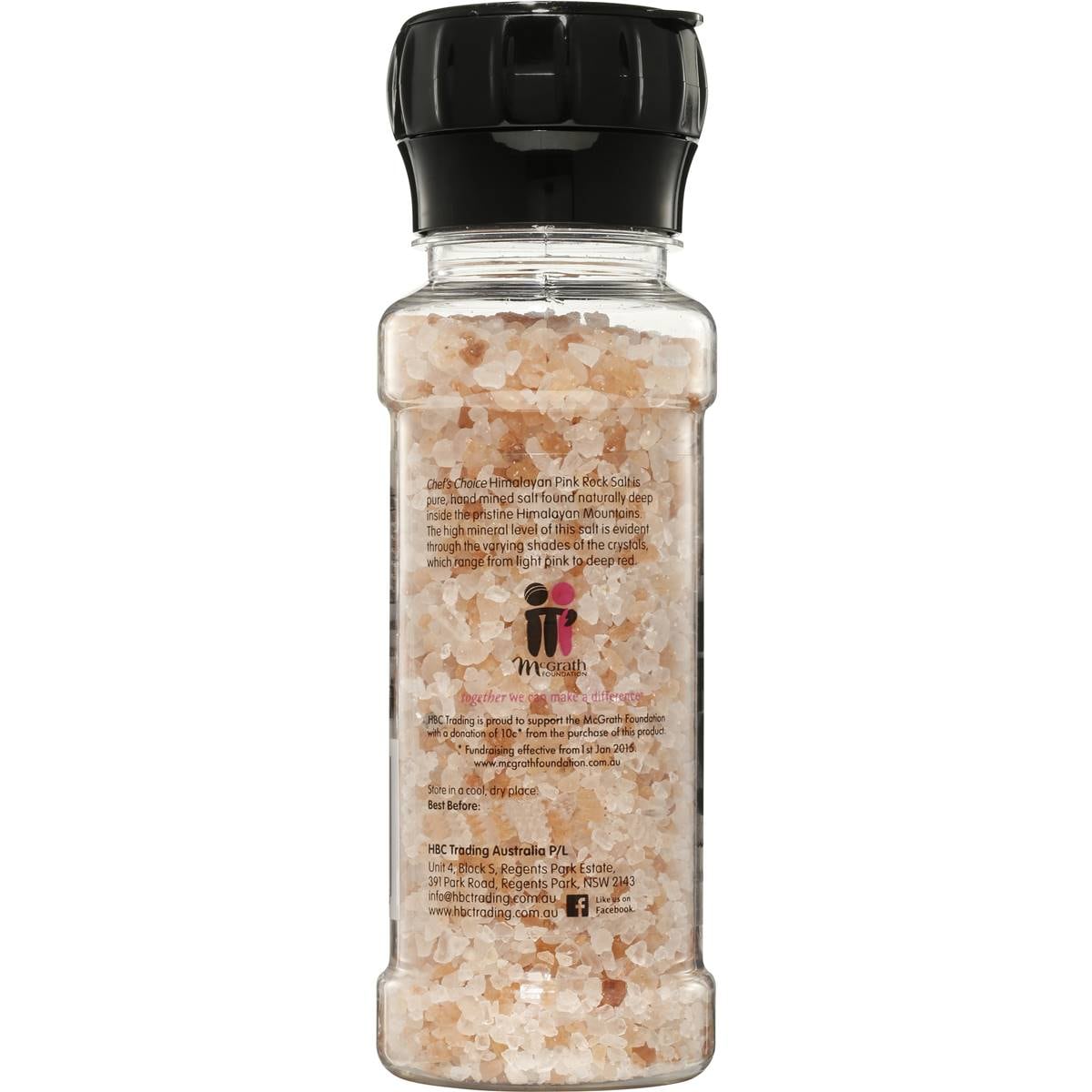 Chef's Choice Himalayan Pink Rock Salt Grinder 200g Woolworths