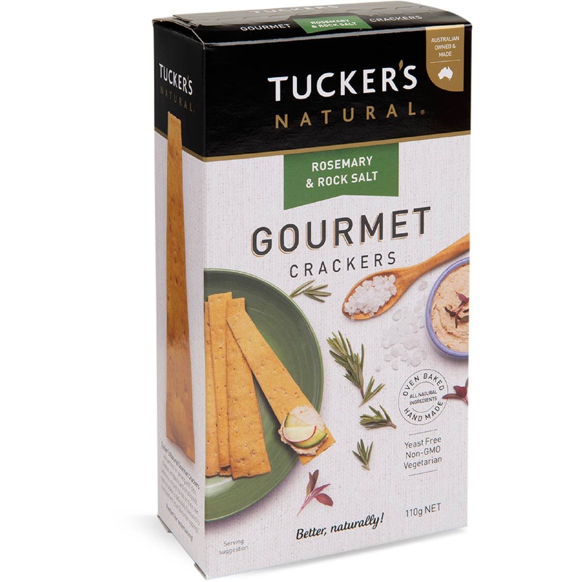 Tucker's Rosemary & Rock Salt Crackers 110g Woolworths