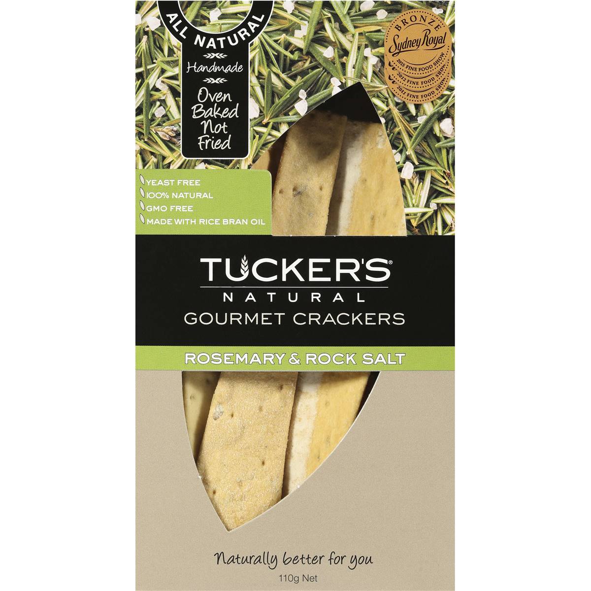Tuckers Rosemary & Rocksalt Crackers 110g Woolworths