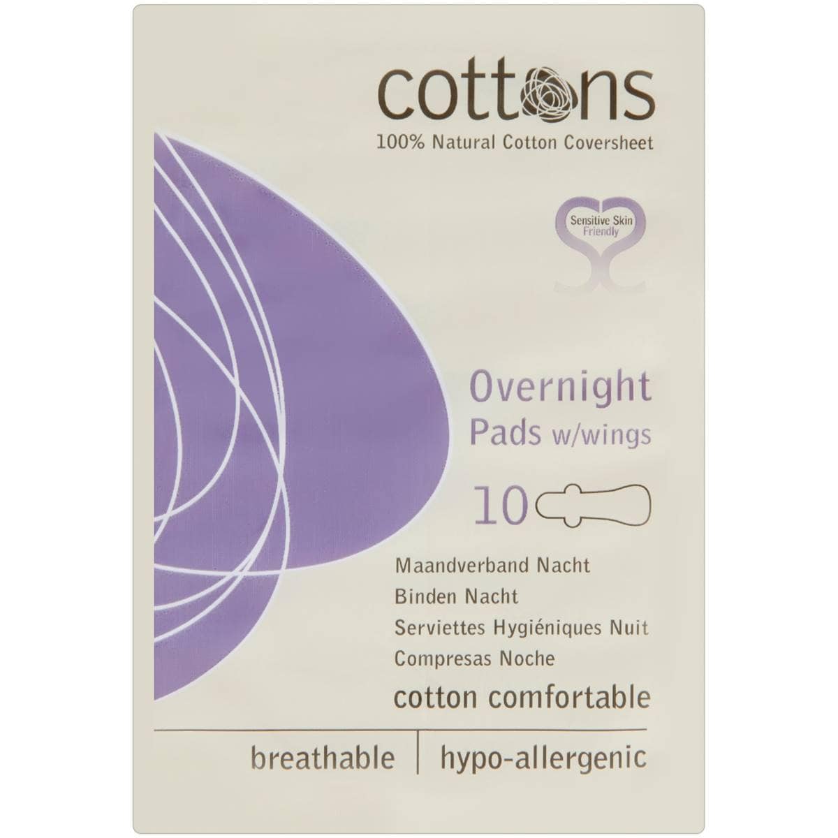 Cottons Overnight Pads With Wings 10 Pack Woolworths
