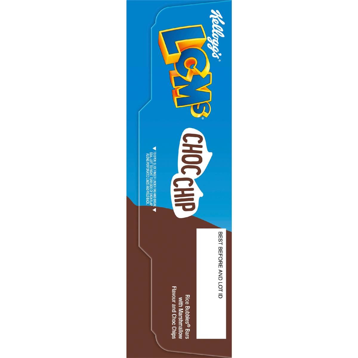 Kellogg's Lcms Choc Chip Rice Bubbles Snack Bars 5 Pack Woolworths