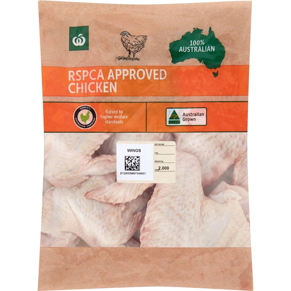 Woolworths Rspca Approved Chicken Wings 2kg Woolworths