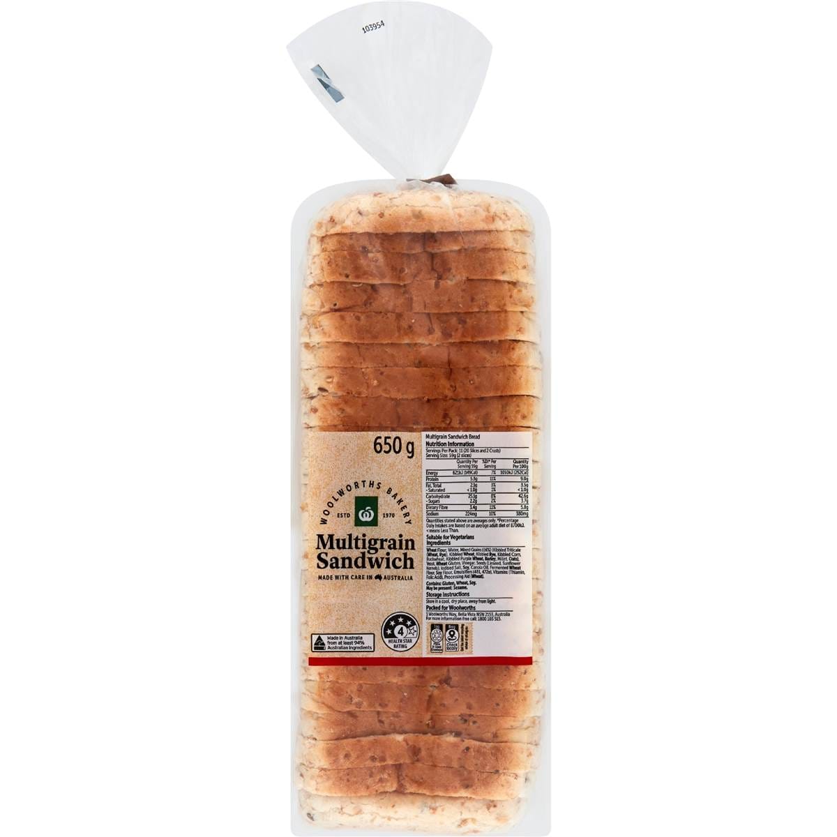 Woolworths Bread Grains 650g Woolworths