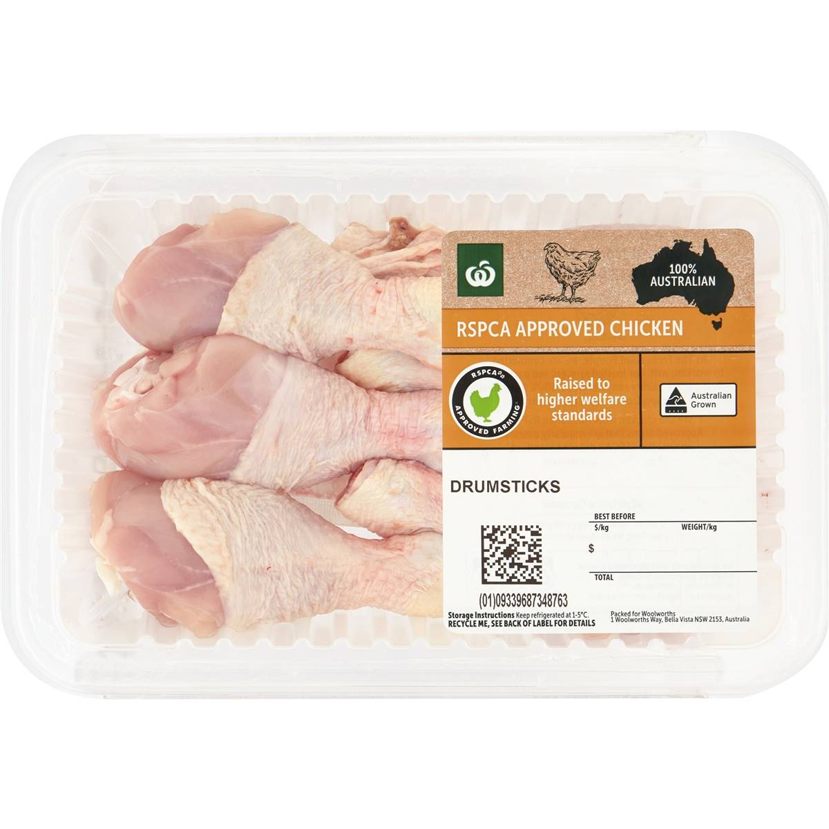 Woolworths Rspca Approved Chicken Drumsticks
