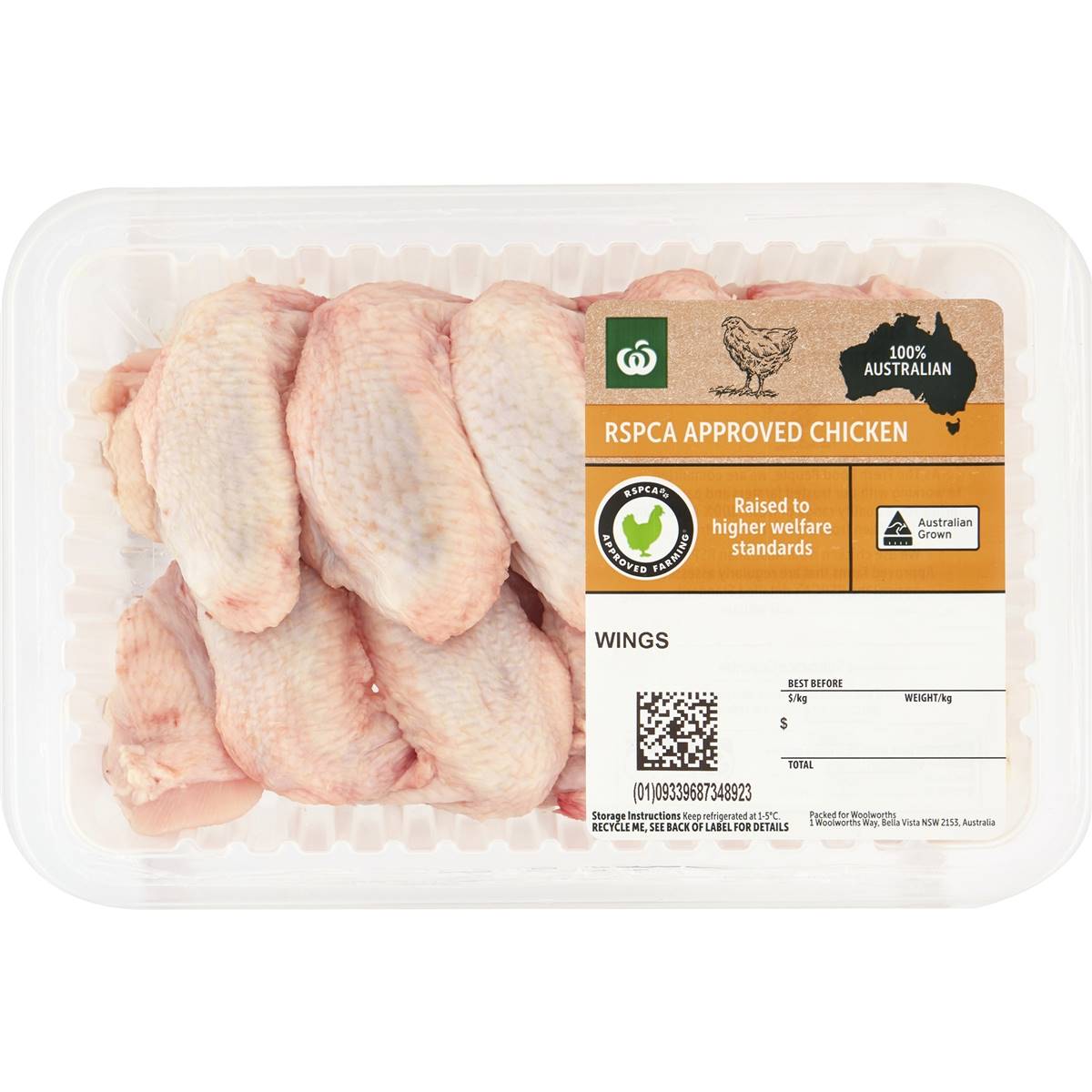 Woolworths Rspca Approved Fresh Chicken Wings 400g 600g Woolworths