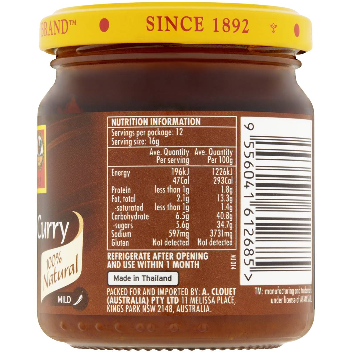 Ayam Paste Thai Massaman Curry 195g | Woolworths