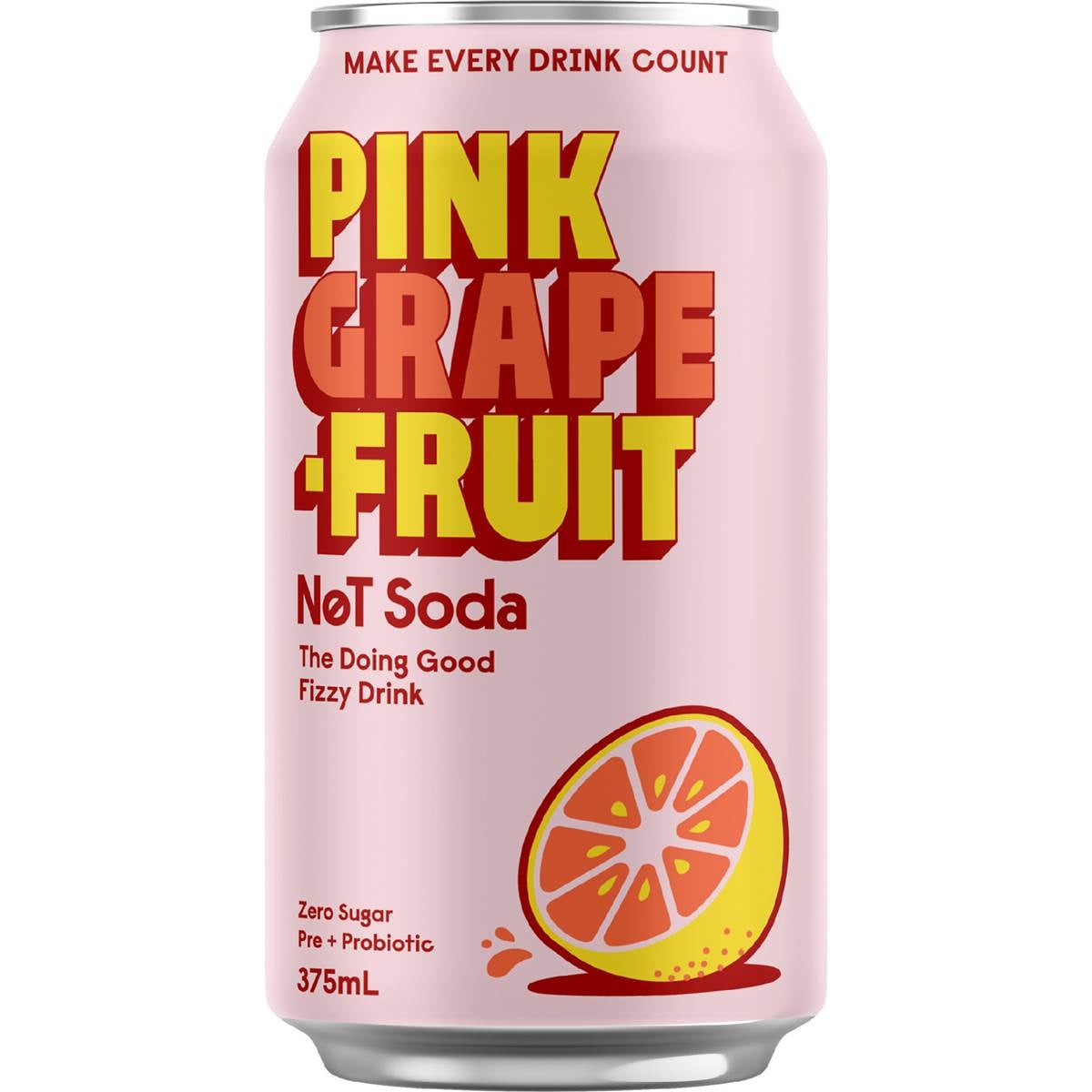 Lo Bros Not Soda Fizzy Drink Grapefruit Zero Sugar 375mL