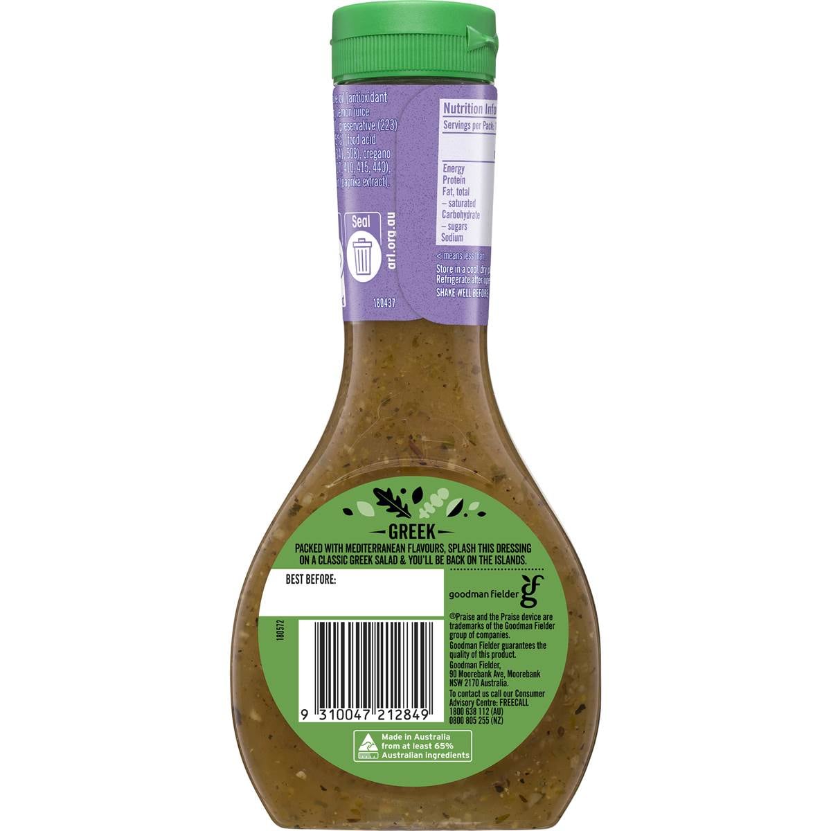 Praise Dressings Greek 330ml Woolworths